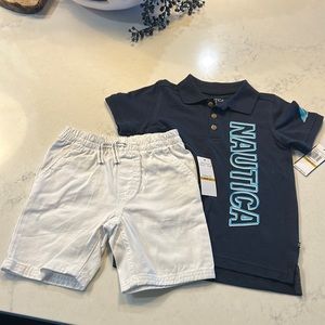 Boys Nautica Shorts and Shirt Set